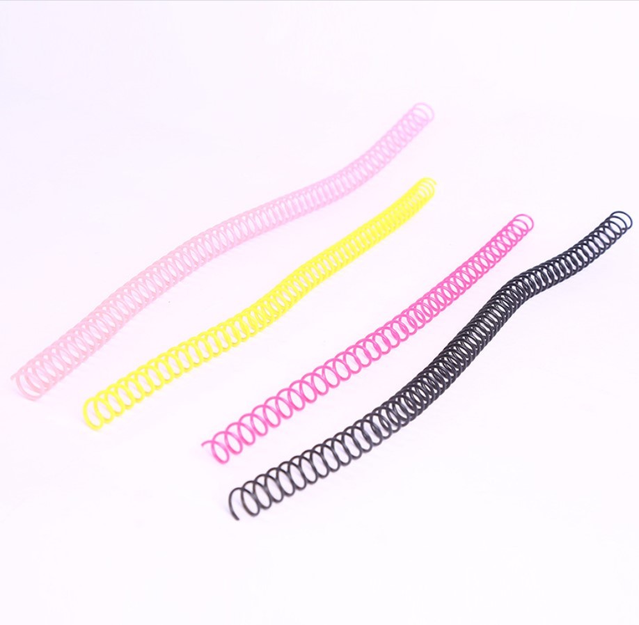 Stationery PVC PET Plastic Spiral Single Wire Coil For Notebooks