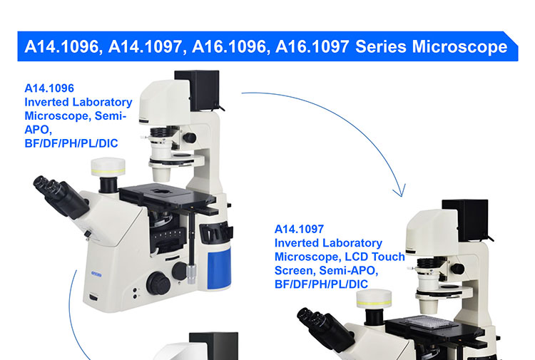 OPTO EDU A14.1096 Laboratory 22mm Inverted Fluorescence Microscope