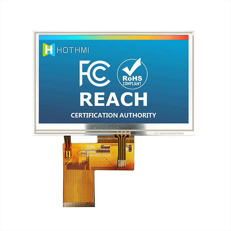 4.3" Inch Resistive Touch Panel Tft Lcd 480x272 Ips Lcd Monitors Tft Lcd Display Manufacturer