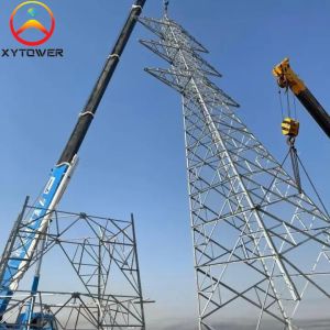 Multi-circuit Galvanized Lattice Steel Electric Power Transmission Towers