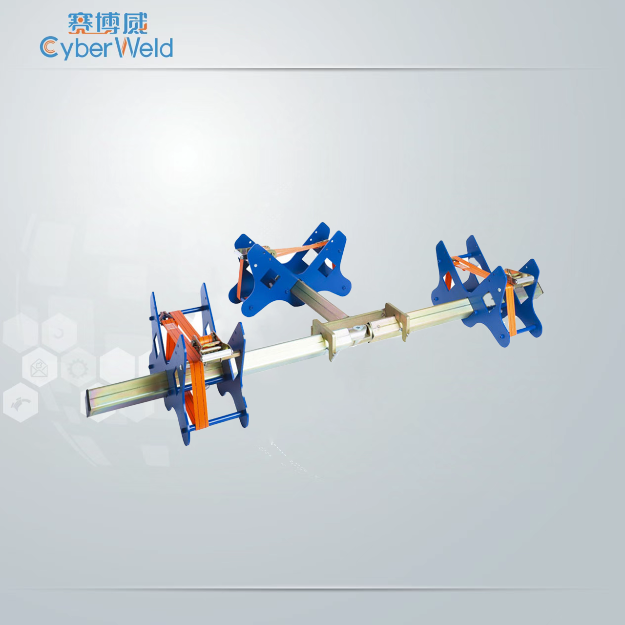 K Pattern Positioning Pipe Strap Clamp Kits 125mm - 500mm Electrofusion Tooling