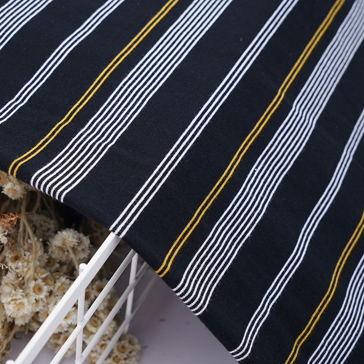 Healthy And Soft Good Texture Cotton ​Striped Material Fabric For T-Shirt