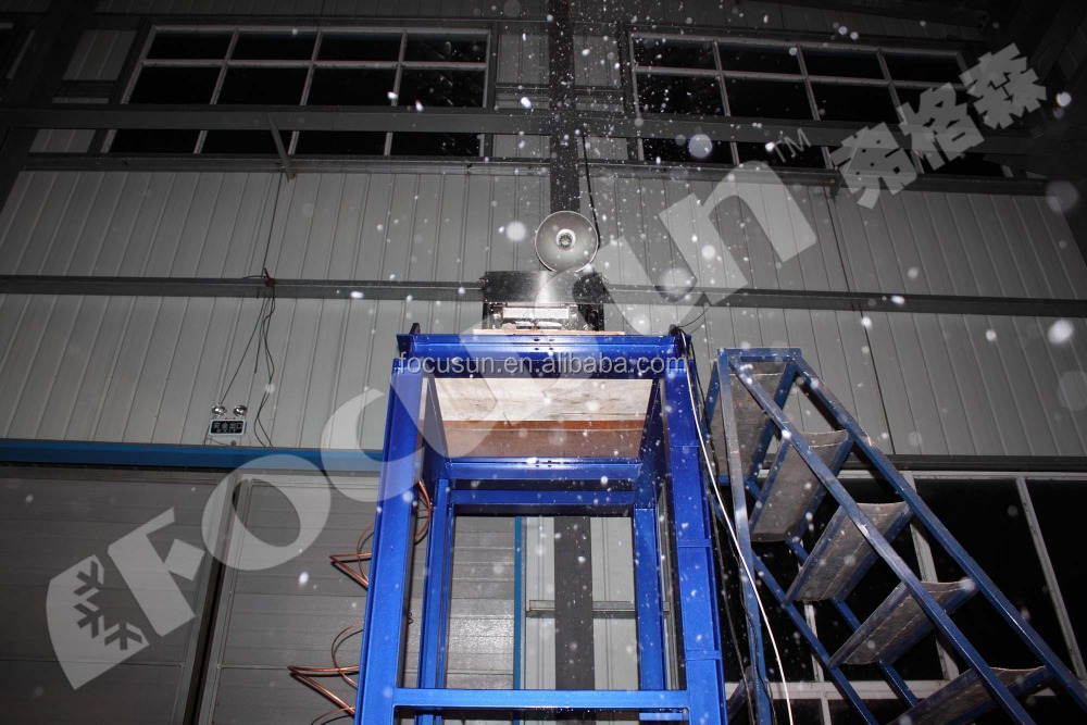 1000kg Ice Storage Capacity Artificial Snow Making Machine Design Real Snow Feeling