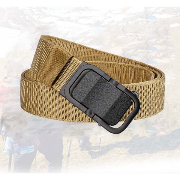 Dansky Automatic Metal Buckle Belt Nylon Webbing Men Waist Outdoor Waist Belt Tactical Belt for Men
