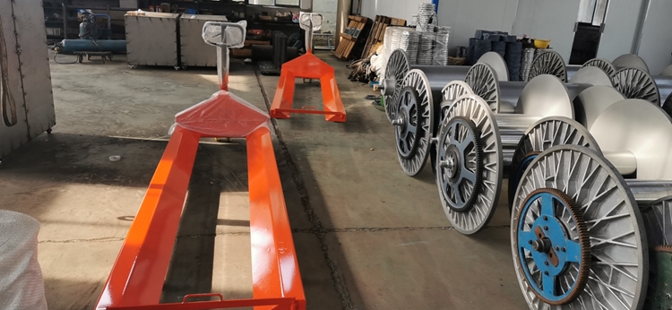 Textile Hydraulic Hand Lift Trolley Cart Material Handling Tools 1500kgs
