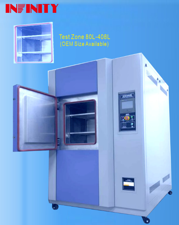 Heating rate IE31A 150L 408L RT Drops to -55C in 40min Thermal Shock Test Chamber