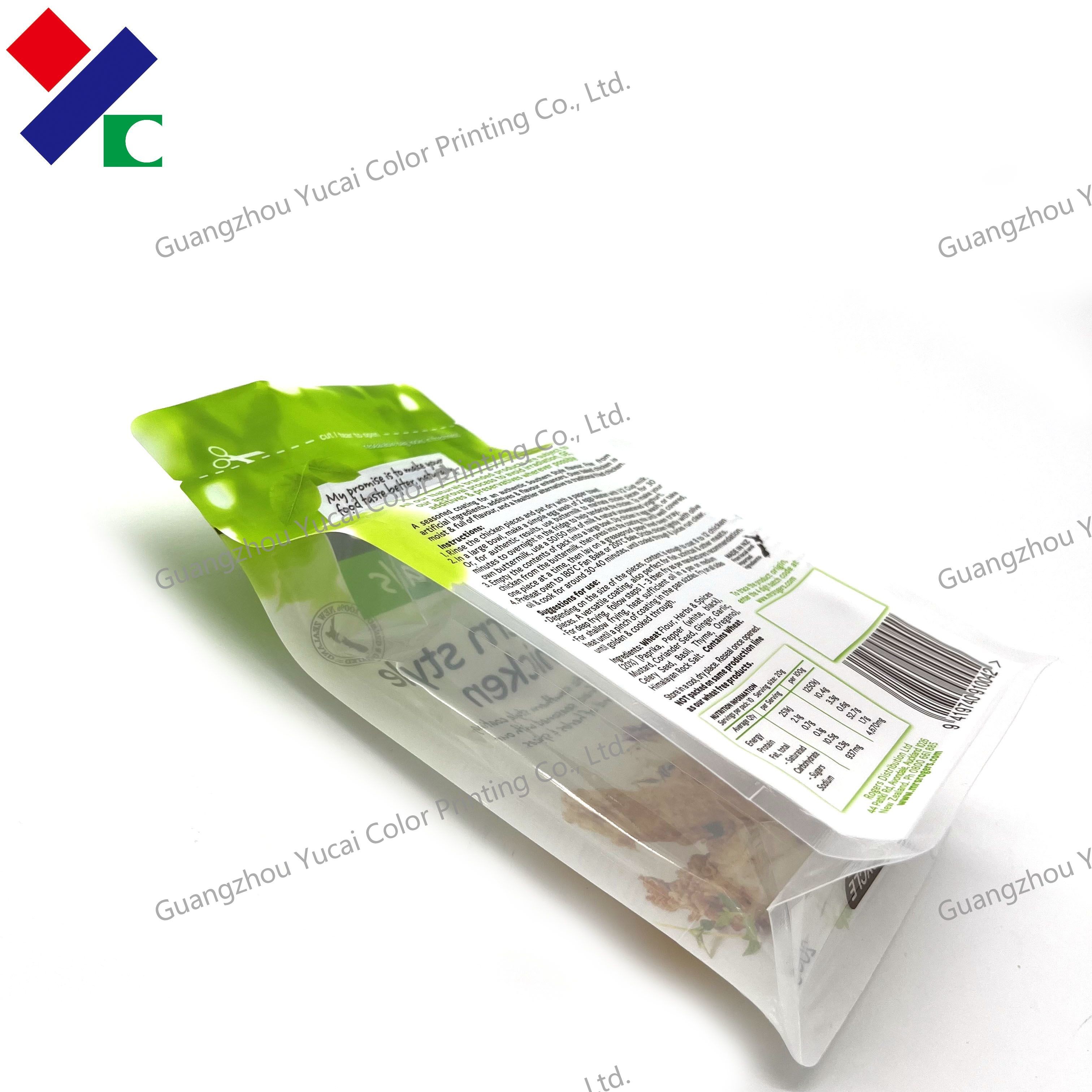 FDA Plastic Dessert Bags Laminated Polythene Resealable Box Pouch Food Packaging