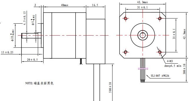 0.9 Degree 400 Ppr Encoder Step Motor 440mN.M 42x48mm Close Loop Nema 17