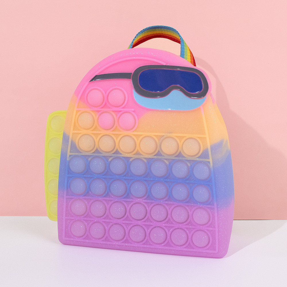 Dinosau Soft Silicone Pencil Case For Stationery And Makeup Items Backpack Bag Silicone SchooL Crossbody Shoulder Bag