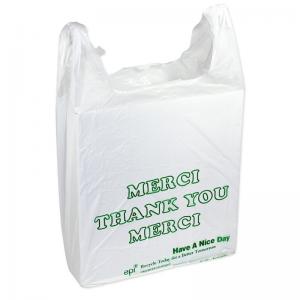 China Practical PE Plastic Die Cut Handle Shopping Bags For Retail Stores on sale