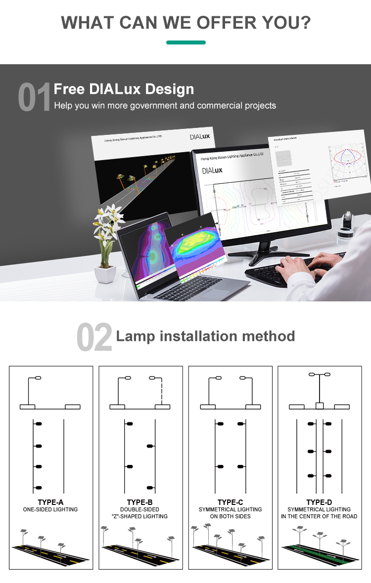 Integrated LED Solar Powered Lights MPPT All In One Solar Street Light