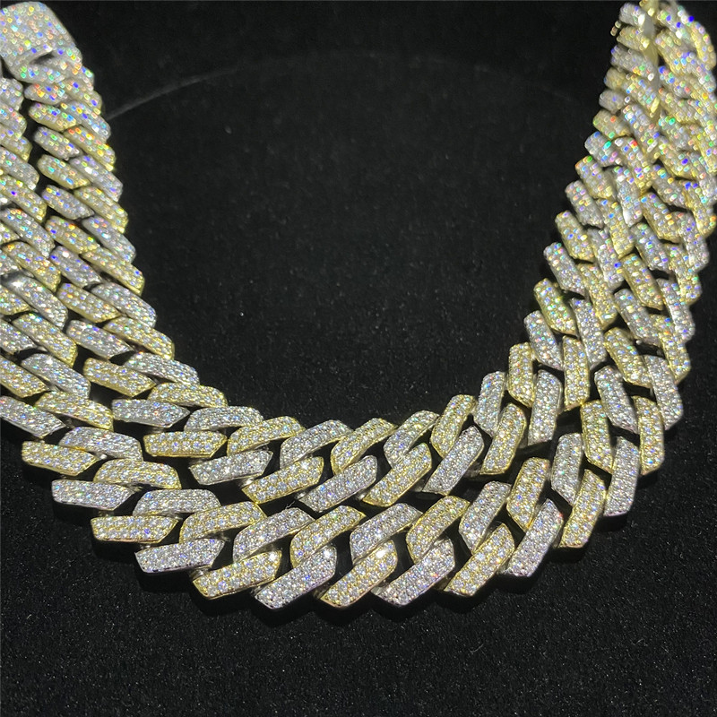 GRA 10mm Iced Out Cuban Link Hip Hop Jewelry Custom 12mm Cuban Link For Men