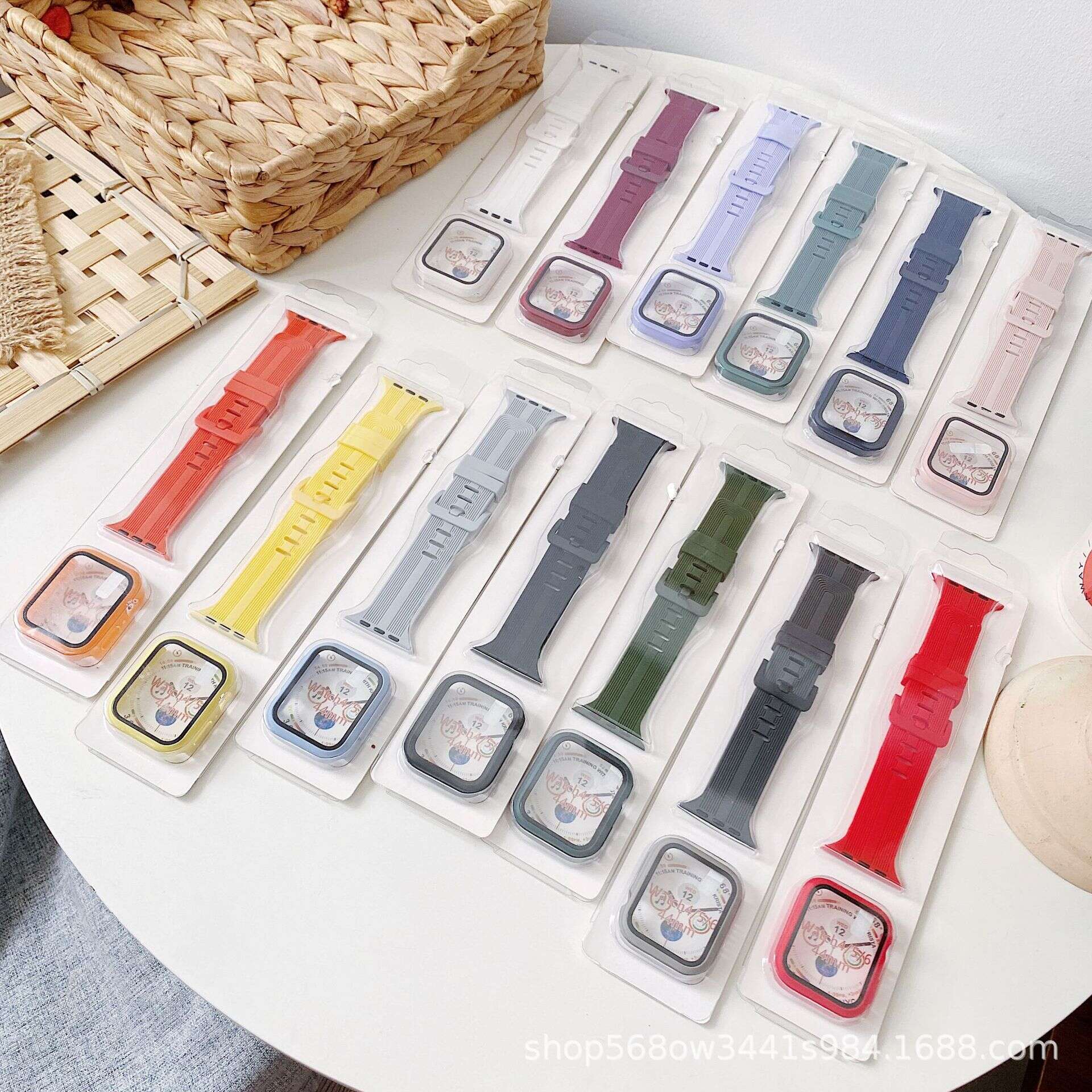 Multi Color 40mm 44mm Silicone Rubber Smartwatch Band