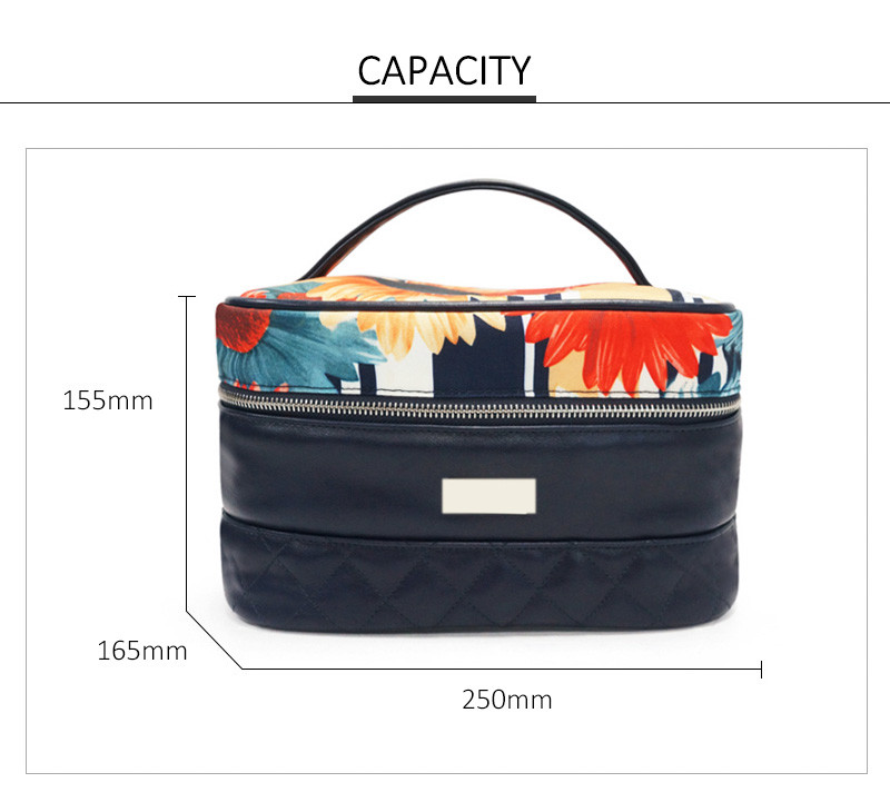 Custom PU Leather Women Travel Cosmetic Bag Set