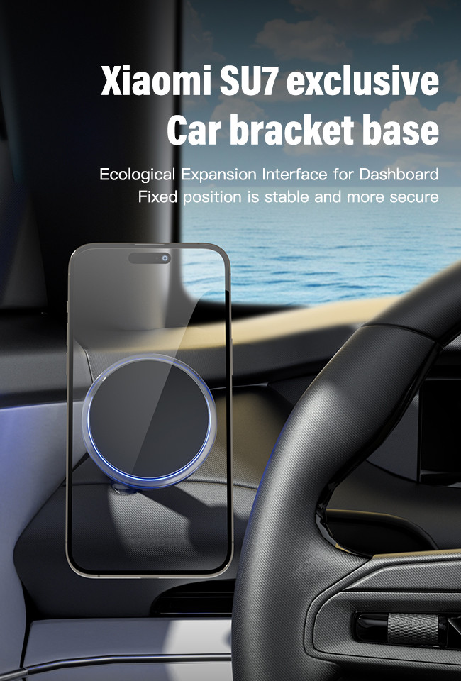 15w Wireless Charger Magnetic Car Mount With Strong Magnetic Attraction And One Hand Operation For Automotive