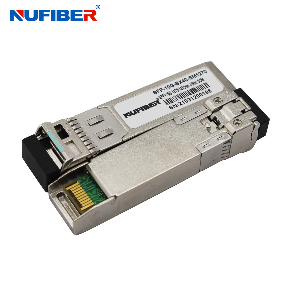 60km Optic Module 10G SFP+ Transceiver WDM Bidi 1270nm / 1330nm LC DOM