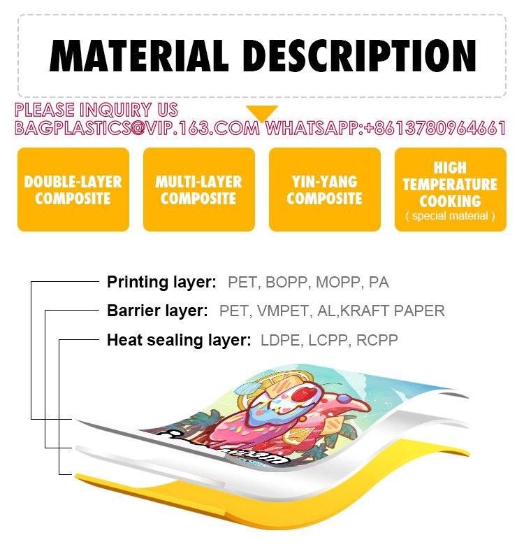 Herbal Pouch, Tea Bag, Custom Printed Side Seal Laminated Pouch Kraft Paper Packing Packaging Bag