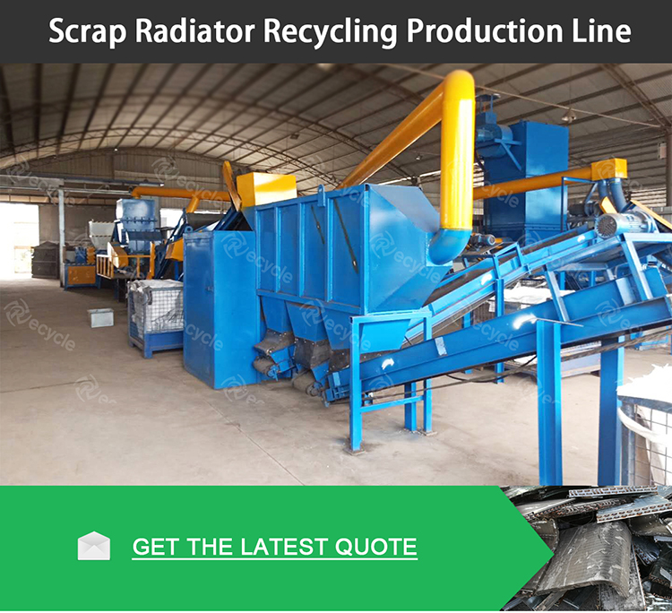 180KW-280KW Air Conditioner Radiator Recycling Machine Scrap Radiator Separating Machine