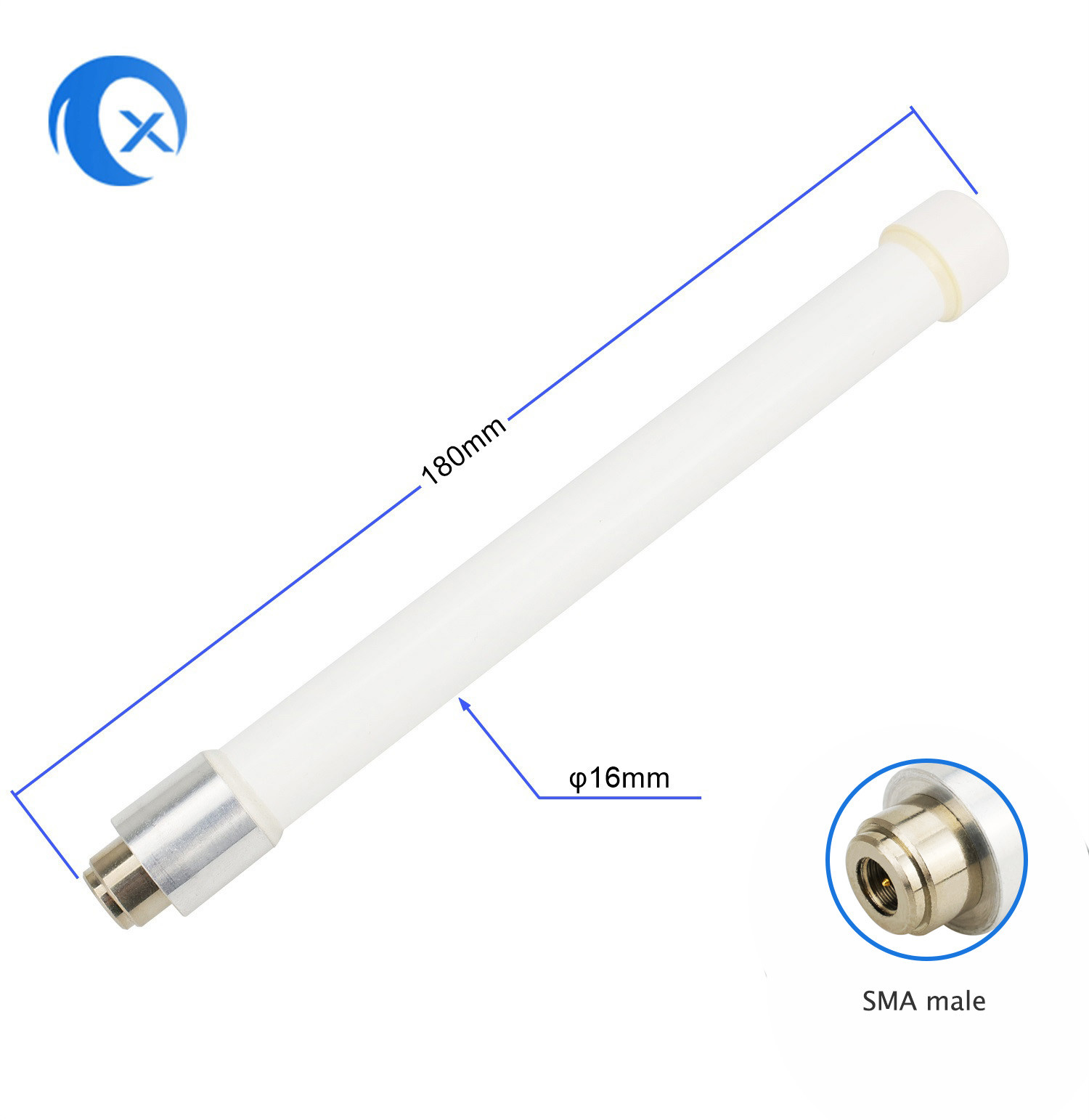 5G 5.8G 5dBi Waterproof Fiberglass Antenna With SMA Male Connector
