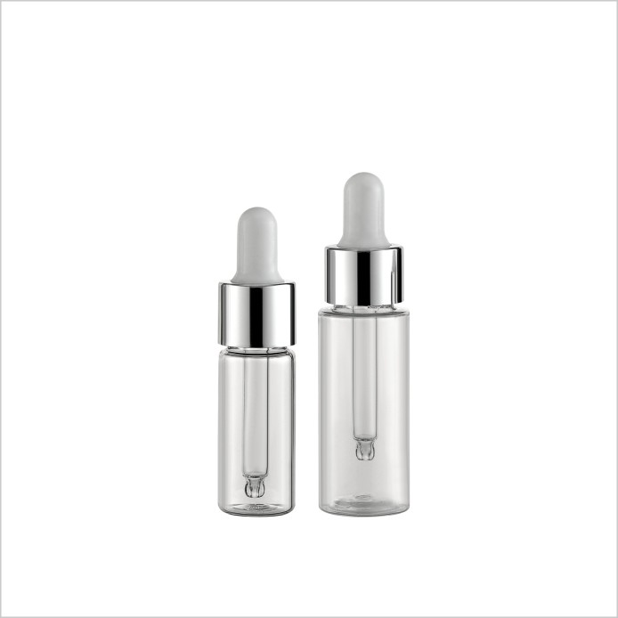 Transparent Luxury Dropper Bottle 10ml 15ml 20ml 25ml PET With Cap