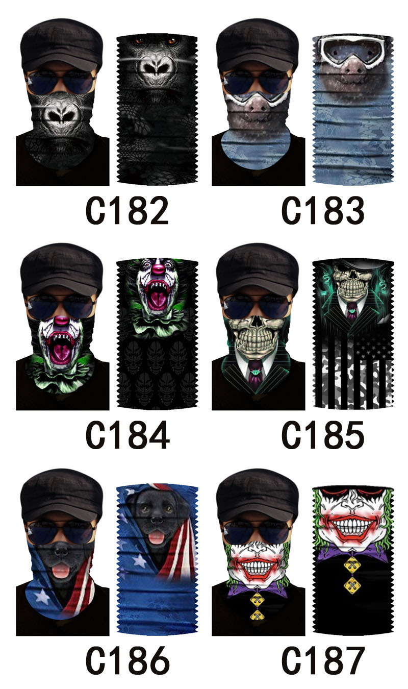 Black Tubular Bicycle Patchwork Sport Scarf Bandana