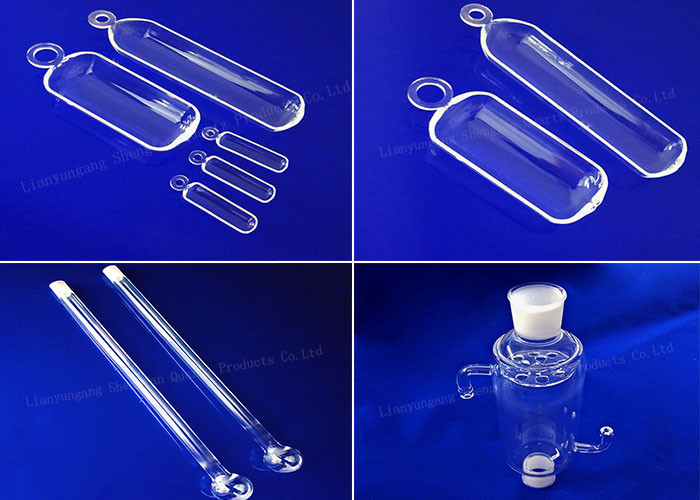 High Precision Quartz Glass Products High Temperature Resistance Precision Glass Machining Fused Quartz Boat