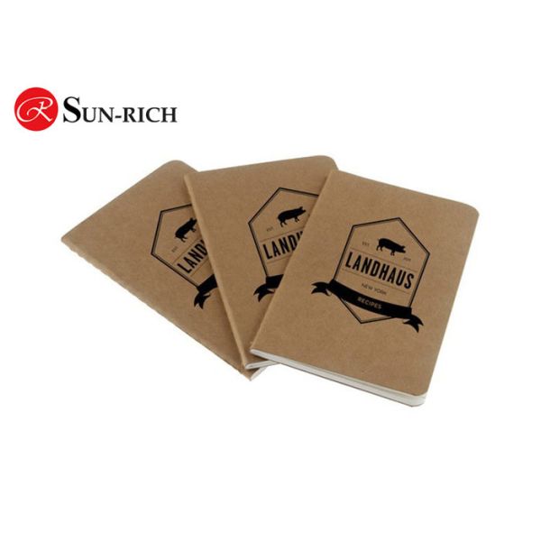 Small Kraft Paper Cover Promotion Notebook with custom Logo