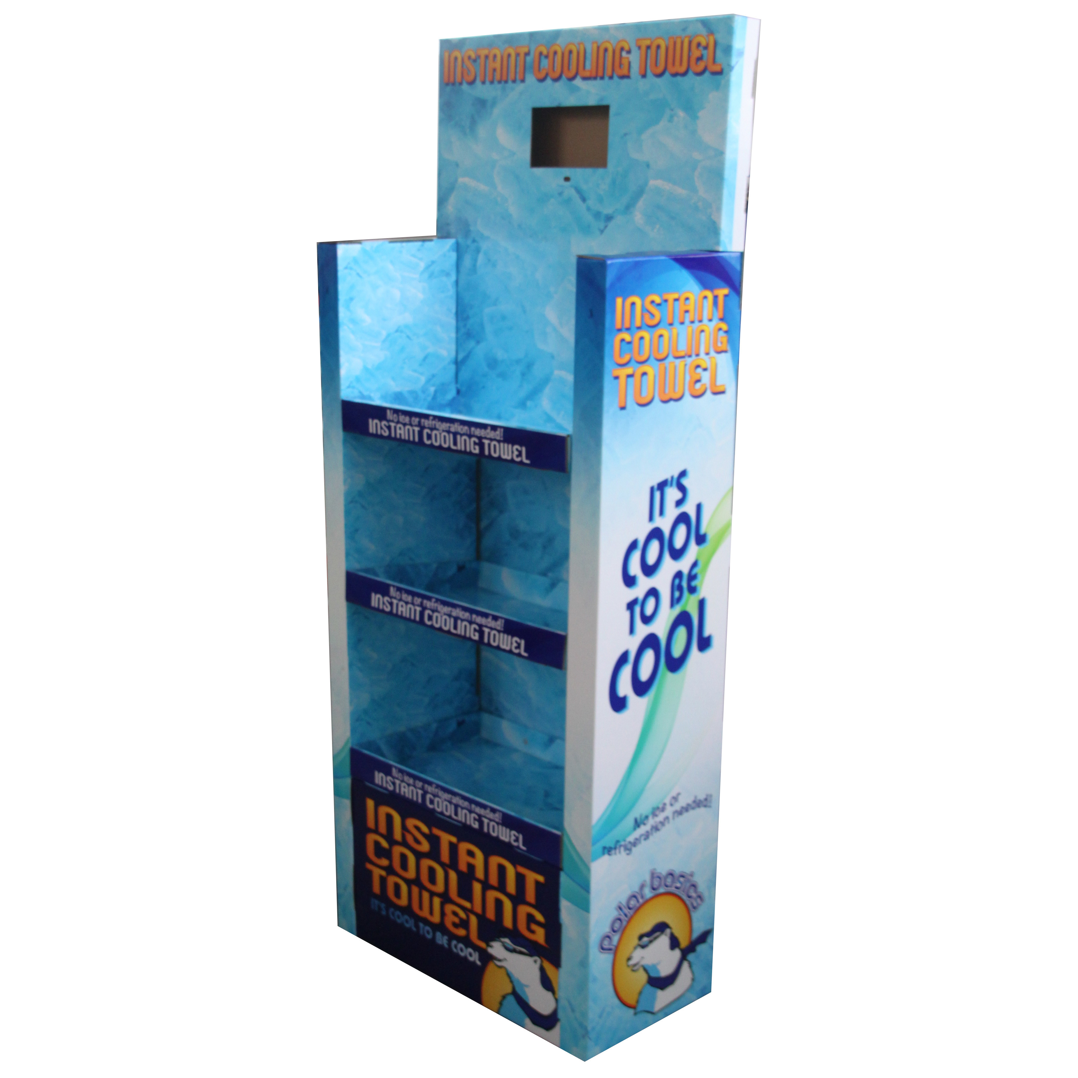 Recyclable Corrugated Cardboard Display With Lcd Player UV Coating Surface