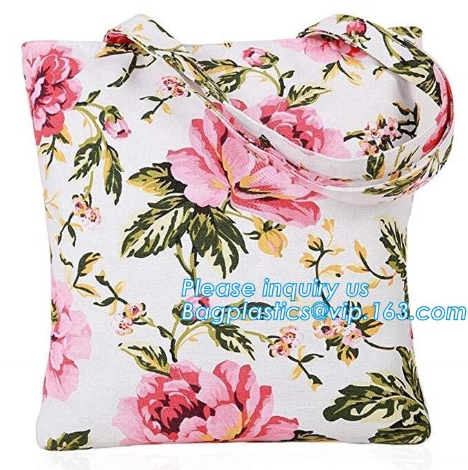 Reusable 100% Cotton Canvas Bag Canvas Tote Bags Convenient Environmentally Grocery Shopping Bags,zipper canvas bag cott