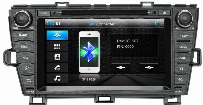 Ouchuangbo New Autoradio DVD GPS Navigation iPod USB for Toyota Prius 2009-2013 (Left) OCB-8004LA