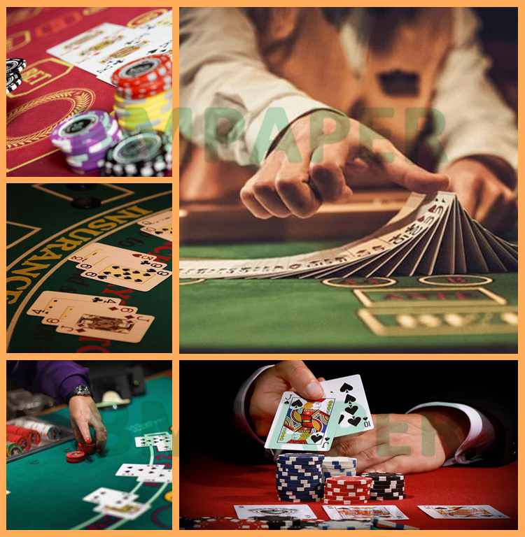  280gsm 300gsm Casino Game Card Paper High Folding Resistant Blue Black Core