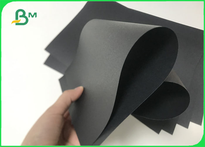 B1 Size Recycled Pulp 157g 200g Black Kraft Cardstock Paper Sheets For Hangtags