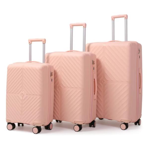 School Large Capacity 8-Wheel Spinner Trolley Cases Durable Versatile PP Eco-Friendly Light Travel Luggage Sets TSA Modern Stylish