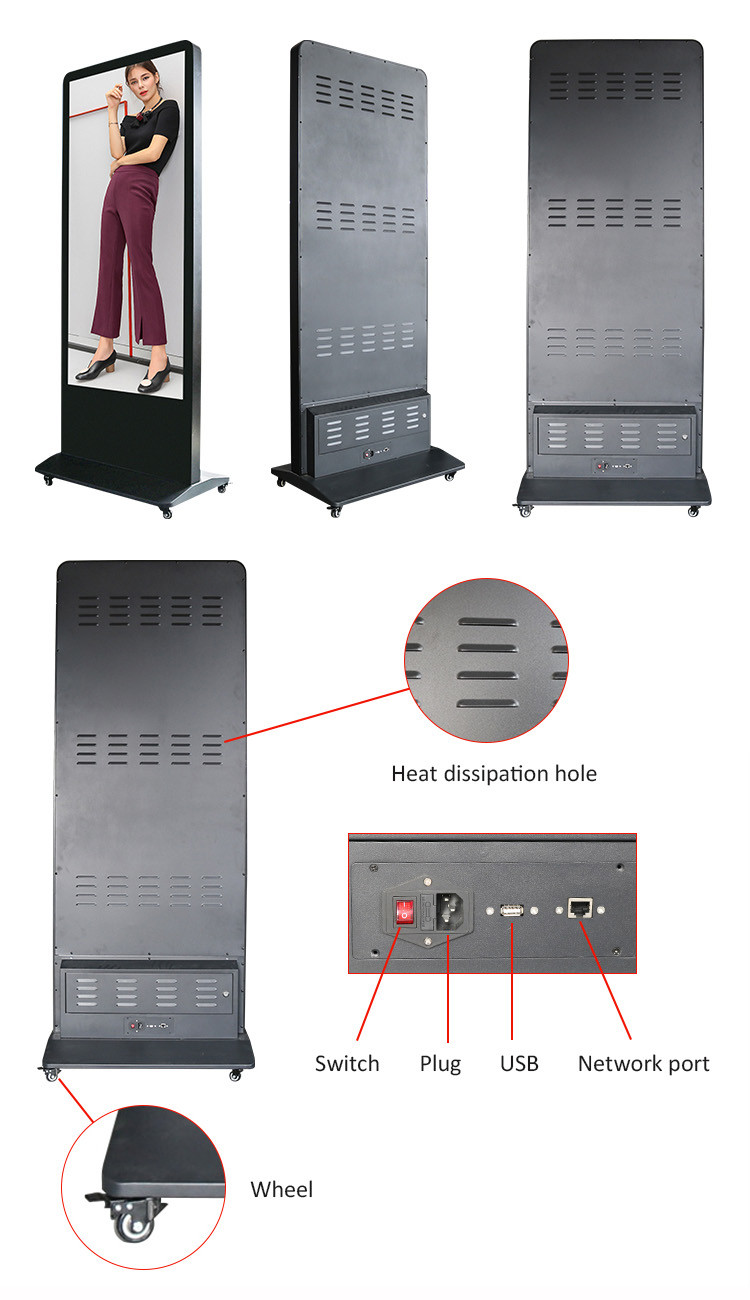 Floor Standing Mirror Led Poster P2.5 SMD2121 LED Panel Screen