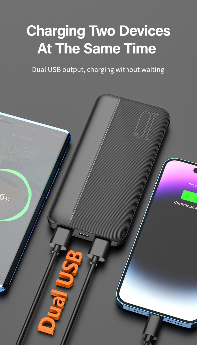 Portable Mobile Ultra Slim Power Bank 10000mah 20000mah Li Polymer Battery