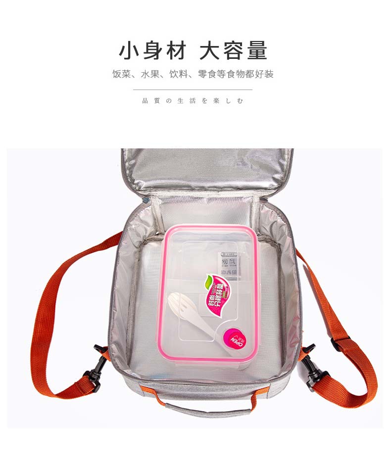 Customized Various Shape Portable Lunch Bag Food Thermal Box Durable Waterproof Office Cooler Lunchbox With Shoulder Strap