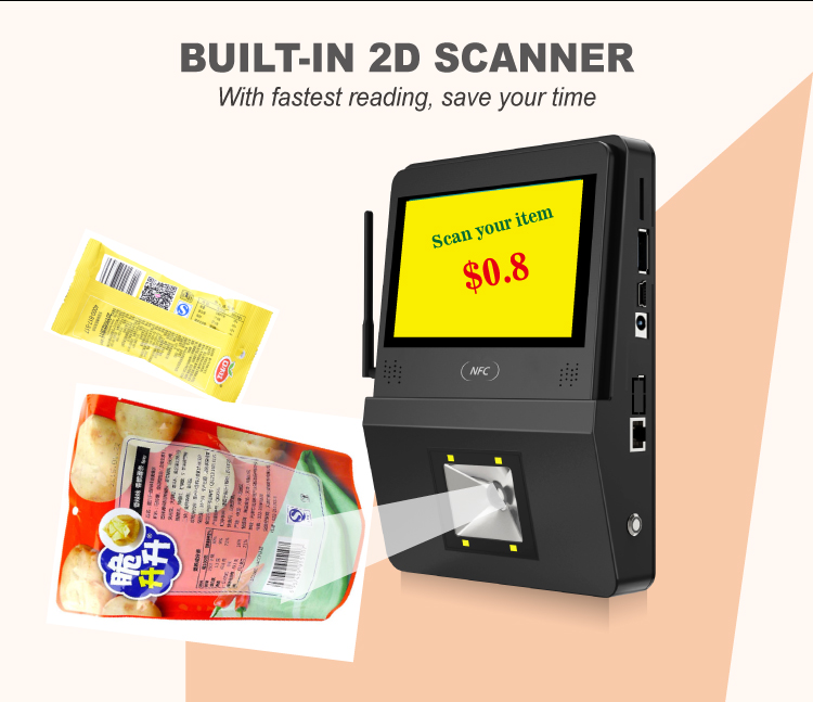5'' Supermarket Touch Screen Verifier with Scanner and SDK Function D133