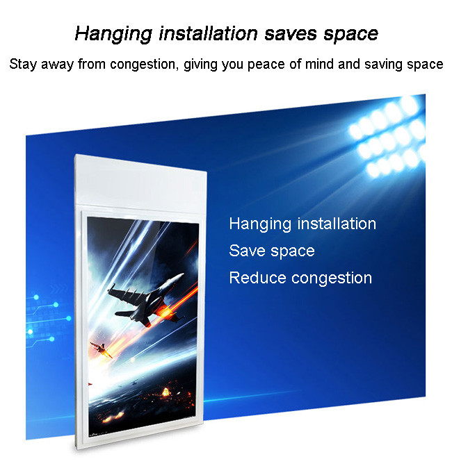 Ultra-Thin Bezel High Brightness Hanging Shop Window LCD Display Advertising Screen Double Sided Digital Signage Media Player