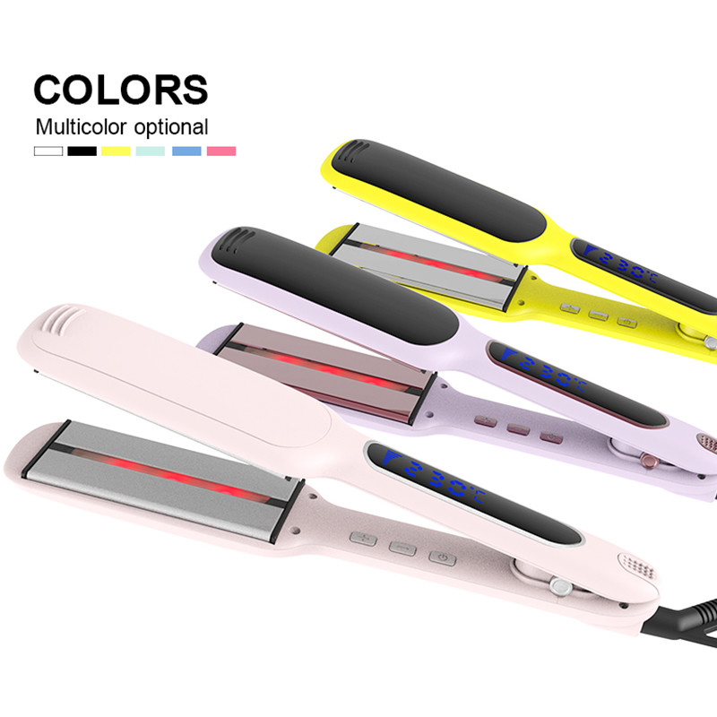 2 inch Infrared Hair Straightener , Dual Voltage Hot Tools Titanium Flat Iron