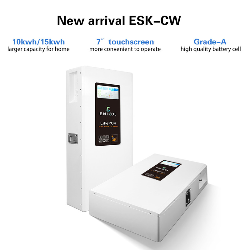 High Storage Capacity 48V LiFePO4 Solar Battery Touchable Screen CE MSDS Certified