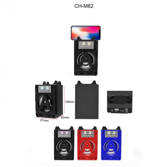 With flashing effect wooden box Bluetooth speaker CH-M62  portable outdoor bluetooth speakers   frequency response rang