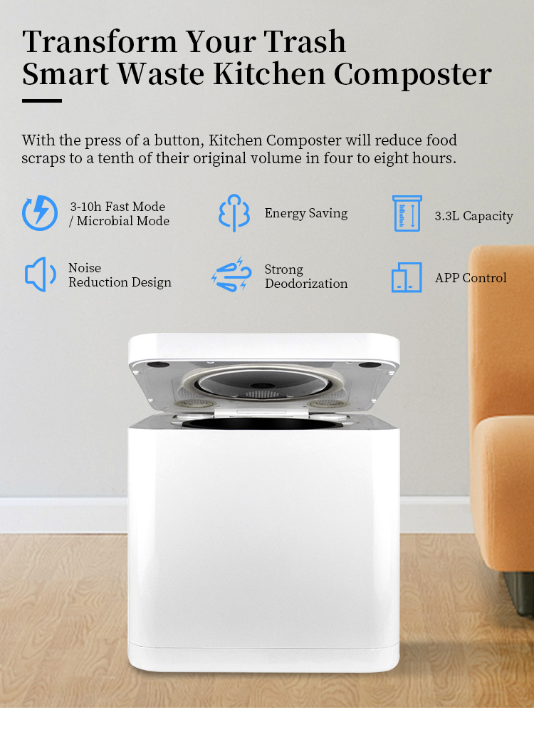 Food Waste Composter OEM Supported Food Waste Disposer Kitchen Desktop Accessories Food Waste Processor Kitchen Appliances