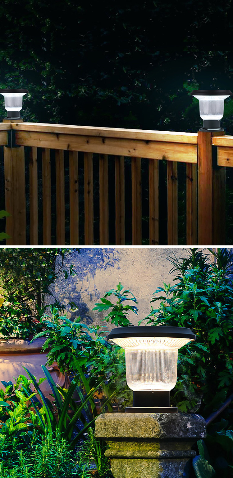 Outdoor Solar Powered Post Pillar Light Kit Fence Lamp High Lumen Gate