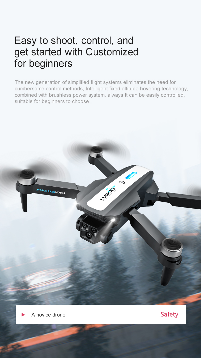 Lu900 Mini Drone 4k Dual Camera Drone With 5g Wifi Fpv Abs Remote Control Toys 100m Image Transmission Distance Yes Gyro