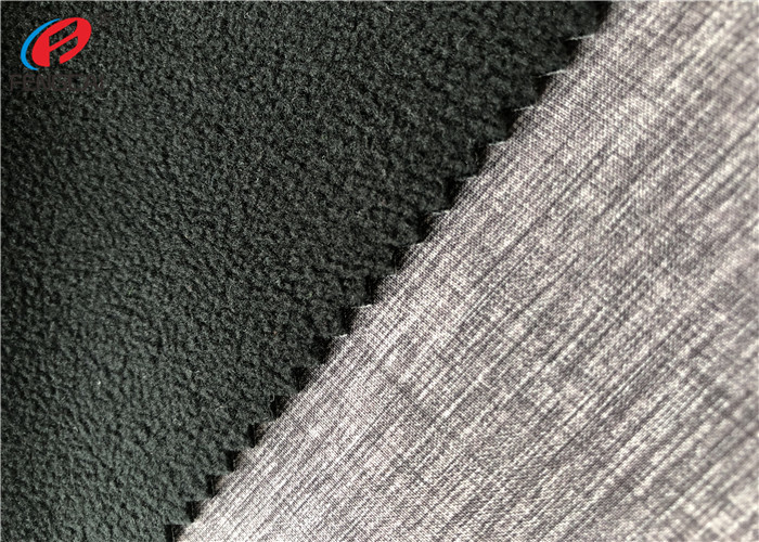 Softshell TPU Coated Fabric 4 Way Stretch Fabric Bonded Polar Fleece For Jacket