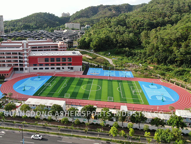 Sandwich Type Rubber Jogging Track , Excellent 10mm Rubber Gym Flooring