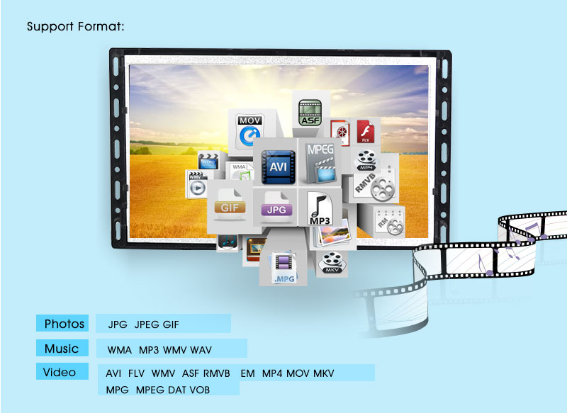 Motion Sensor Wall Mount Full HD LCD Screen For Retail Stores / Supermarket