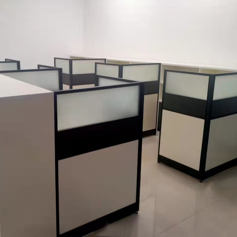 Open Office Staff Workstations Modular Glass Screen Workstations Desk