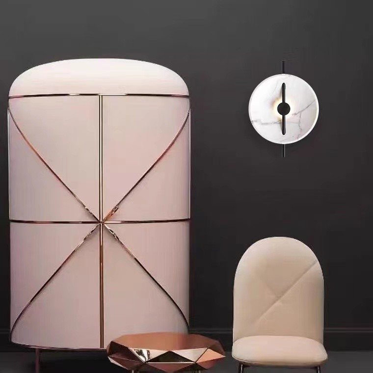 New Design Bedside Decorative Marble Black Bedroom Indoor Wall Mounted Sconce Lamp