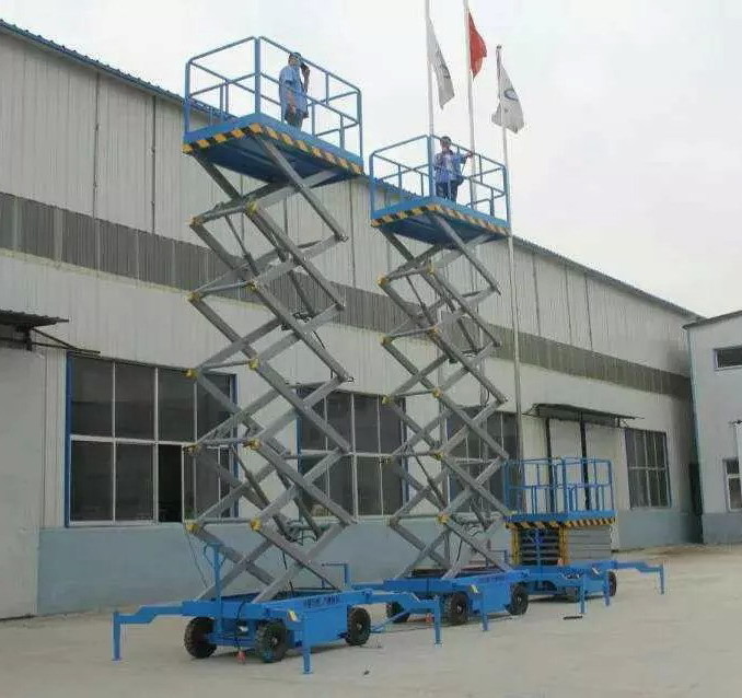 300kgs 12m Suspended Platform Upright Scissor Lifts For Aerial Work